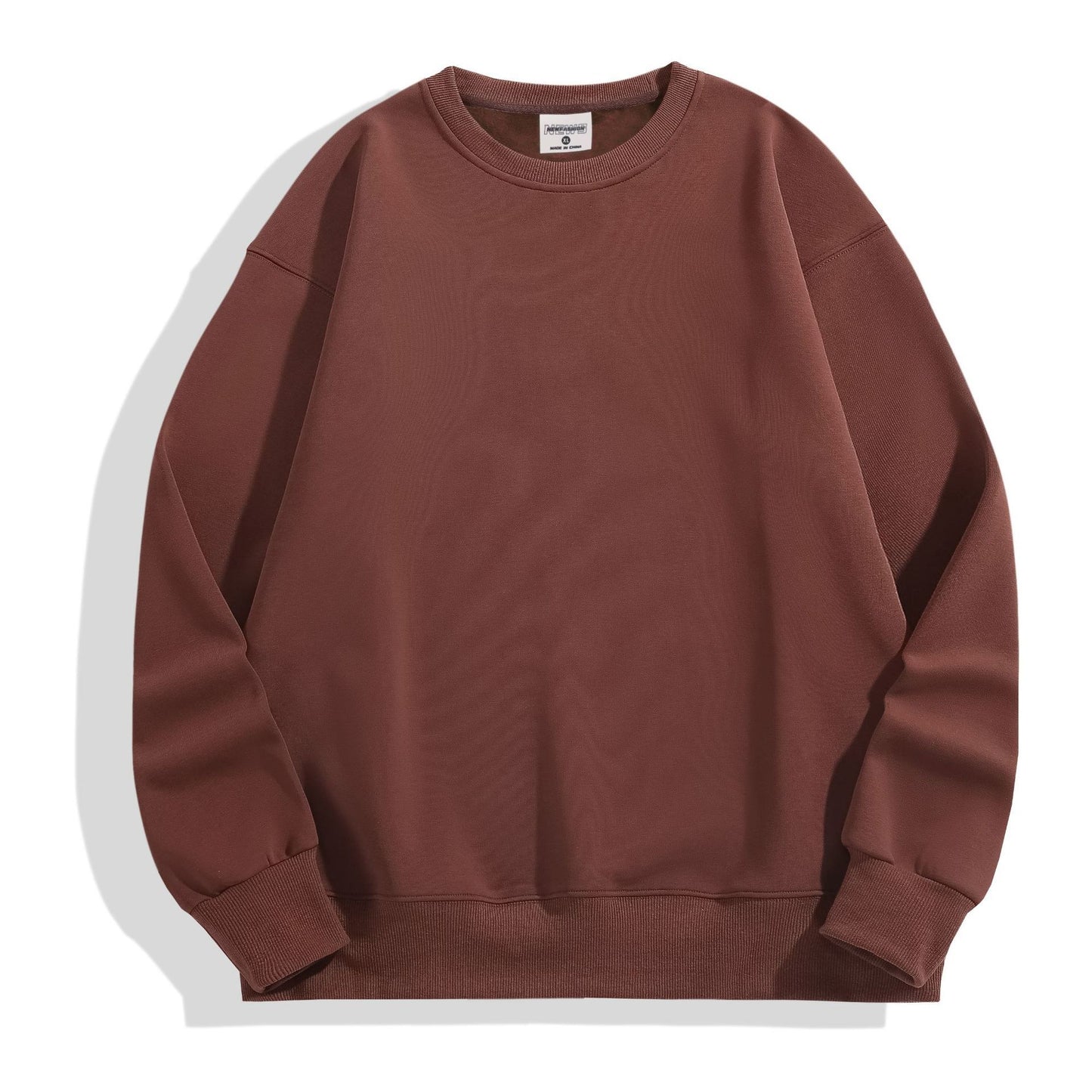 LooseBrown Round Neck Sweater