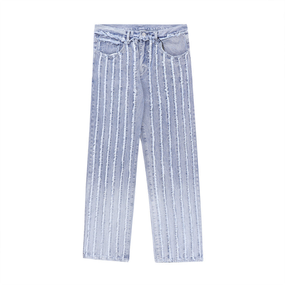 Ins Loose Broad-leg Pants With Cat Whiskers